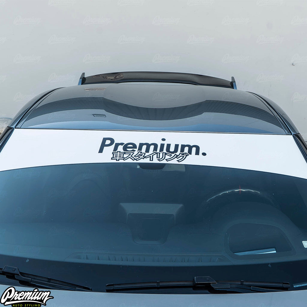 き*ん様 シャピロンスタイル ホワイト CCロゴ　ノベルティ Premium Japanese Script Logo Window Banner | Gloss White w/ Gloss