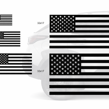Premium Automotive Window Flag Decals