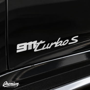 Porsche 911 Turbo S (992.1) Door Decal Replacement | OEM-Style “911 Turbo S” Lettering, 2019–2024