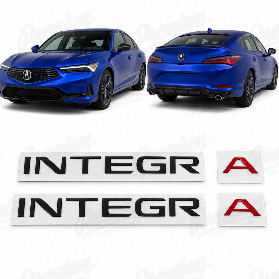 2023–2026 Acura Integra Front & Rear Bumper Vinyl Letter Inlays