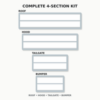 Ford F-150 Universal Dual Racing Stripe Kit – Hood, Roof, Tailgate & Bumper