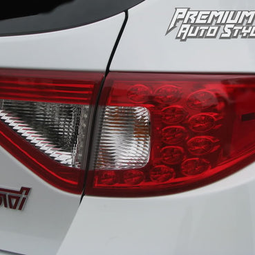 Tail Light Overlays w/ Reverse & Blinker Cut Outs - Red Tint | 2008-2014 Subaru WRX & STI Hatchback