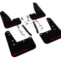 Rally Armor UR Mud Flaps | Black with Red Logo