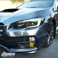Headlight Face with C Light Cut Out Overlay Smoke Tint | 2015-17 WRX/STI | 2018-2021 WRX/WRX PREMIUM