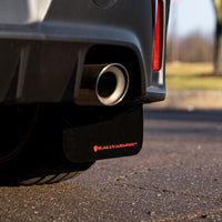 Rally Armor UR Mud Flaps | Black with Red Logo