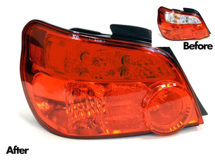 Tail Light Insert Overlays - Red Tint | 2004-2005 Subaru WRX STI Impreza