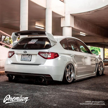 2008-2014 Subaru WRX Hatchback Tail Light Overlay Kit (Red Tint w/ Reverse & Blinker Cutouts)