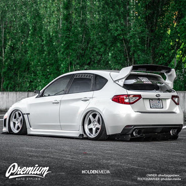 2008-2014 Subaru WRX Hatchback Tail Light Overlay Kit (Red Tint w/ Reverse & Blinker Cutouts)