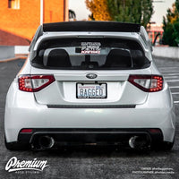 Tail Light Overlays w/ Reverse & Blinker Cut Outs - Red Tint | 2008-2014 Subaru WRX & STI Hatchback