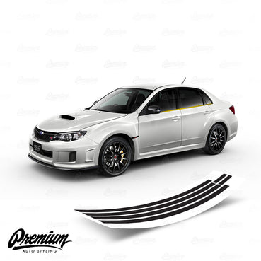 2008-2014 Subaru WRX STI window trim chrome delete