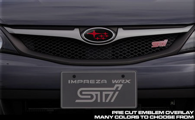 Front & Rear Emblem w/ Steering Wheel Overlay ( Choose Your Star Color ) | 2008-2014 WRX / STI Hatchback