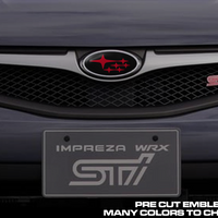 Front & Rear Emblem Vinyl Overlay | 2008-2014 Subaru WRX/STI Sedan