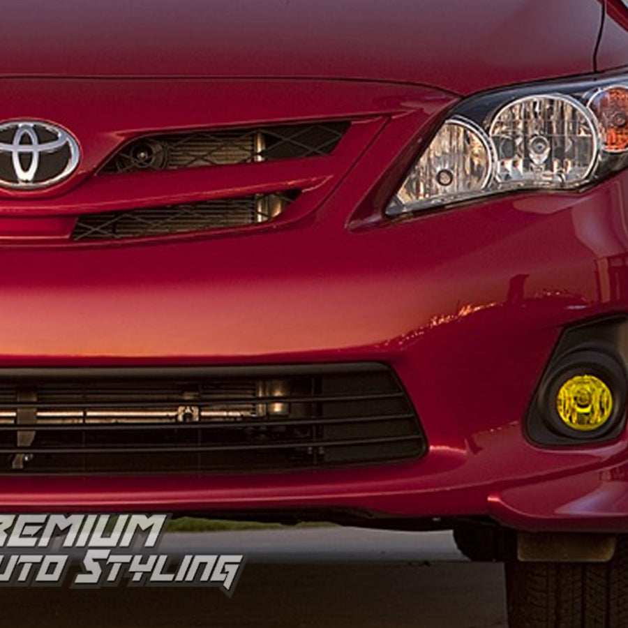 Toyota Corolla Pre Cut Yellow Tint Fog Light Vinyl Tint Overlays 
By: Premium Auto Styling