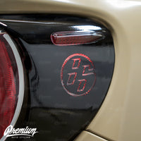 86 Logo Custom Cut-out - Tail Light Deck Vinyl Overlay - Gloss Black | 2012-2016 Toyota GT86
