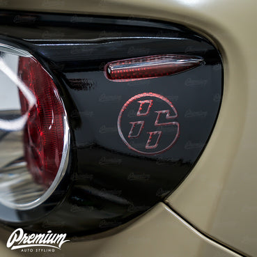 86 Logo Custom Cut-out - Tail Light Deck Vinyl Overlay - Gloss Black | 2012-2016 Scion FR-S