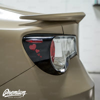 “Just a Crush” Heart Cut-out - Tail Light Deck Vinyl Overlay - Gloss Black | 2012-2016 Scion FRS