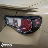 Sad Boi Custom Heart Cut-out - Tail Light Deck Vinyl Overlay - Gloss Black | 2012-2016 Scion FR-S