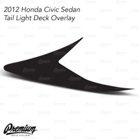 Tail Light Deck Overlay - Smoke Tint | 2012 Honda Civic Sedan