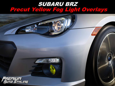 Subaru BRZ Yellow Fog Light Tint Overlays By: Premium Auto Styling