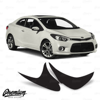 Headlight Amber Delete with Eyelid Vinyl Overlay - Gloss Black / Smoke Tint | 2014-2016 Kia Forte