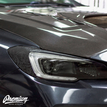 Headlight Amber Delete w/ Eyelid Overlay – Shadow Black | 2015-2017 WRX/STI | 2018-2021 WRX/PREMIUM