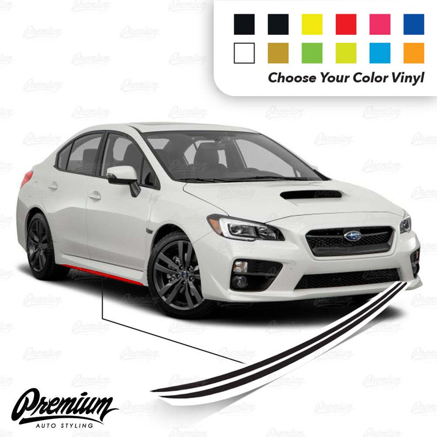 Side Skirt Accent Vinyl Overlay (Choose Your Color) | 2015-2021 Subaru WRX / STI