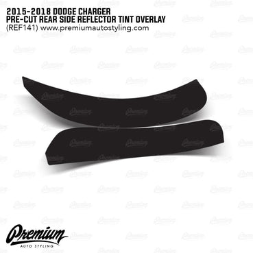 2015-2022 Dodge Charger smoked rear side reflector overlays