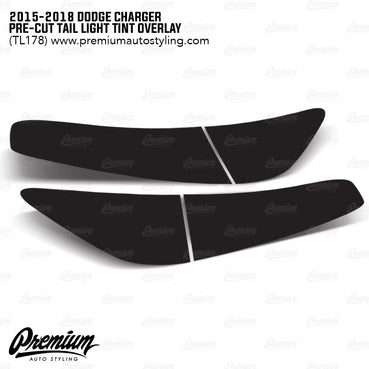 2015-2022 Dodge Charger smoked tail light overlays
