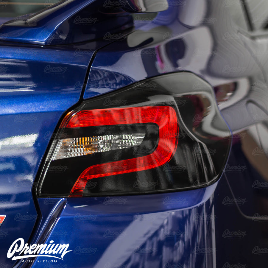 Tail Light Black Out With Custom Insert Cut Out Overlay - Gloss Black | 2015-2021 Subaru WRX/STI