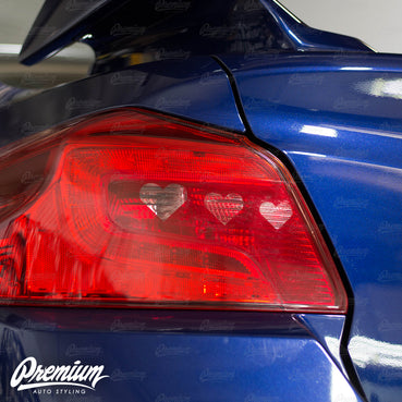 Tail Light Insert w/ Custom Heart Cutouts Overlay-Red Tint V2 | 2015-2021 Subaru WRX/STI