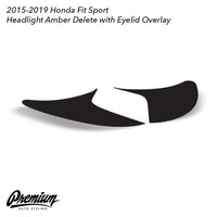 Headlight Amber Delete with Eyelid - Gloss Black Vinyl | 2018-2019 Honda Fit (Sport Only)