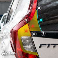 Tail Light Custom Black Out Accent - Gloss Black | 2015-2019 Honda Fit