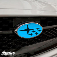 Gloss Black Stars - Emblem Vinyl Overlay (Choose Your Background Color) | 2015-2021 WRX/STI