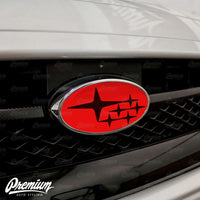 Gloss Black Stars - Emblem Vinyl Overlay (Choose Your Background Color) | 2015-2021 WRX/STI