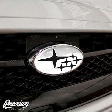 2015-2021 Subaru WRX Emblem Vinyl Overlay - White Background