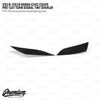 Custom Combo - Black Tail Light Accent with Red Turn Signal Tint Overlay | 2016-2020 Honda Civic Coupe