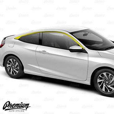 Window Trim Chrome Delete Vinyl Overlay Kit - Gloss Black