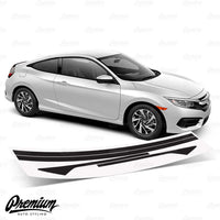 Window Trim Chrome Delete Vinyl Overlay Kit - Satin Black