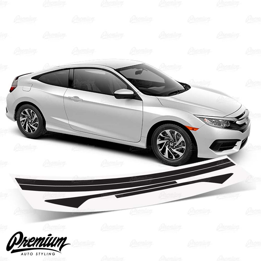 Window Trim Chrome Delete Vinyl Overlay Kit - Satin Black
