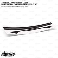 Window Trim Chrome Delete Vinyl Overlay Kit - Gloss Black