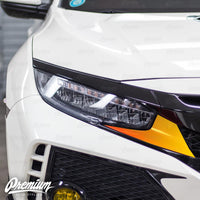 Front Bumper Under Eyelid Accent Vinyl Overlay v1 - Gloss Red