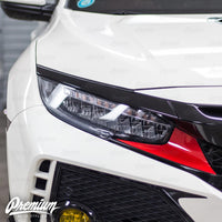 Front Bumper Under Eyelid Accent Vinyl Overlay v1 - Gloss Red