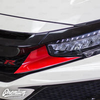 Front Bumper Under Eyelid Accent Vinyl Overlay v1 - Gloss Red