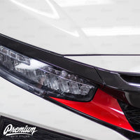 Front Bumper Under Eyelid Accent Vinyl Overlay v1 - Gloss Red