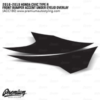 Front Bumper Under Eyelid Accent Vinyl Overlay v1 - Gloss Red