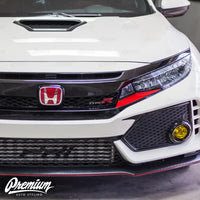 Front Bumper Under Eyelid Accent Vinyl Overlay v2 - Gloss Red