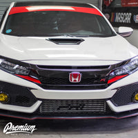 Front Bumper Under Eyelid Accent Vinyl Overlay v2 - Gloss Red