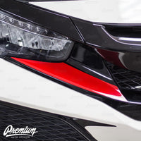 Front Bumper Under Eyelid Accent Vinyl Overlay v2 - Gloss Red