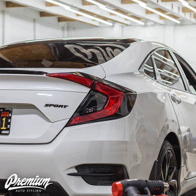 Tail Light Deck Black Out Overlay w/ Custom Cutout Insert - Gloss Black