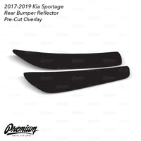 Smoked Rear Bumper Reflector Overlay - Smoke Tint | 2017-2019 Kia Sportage
